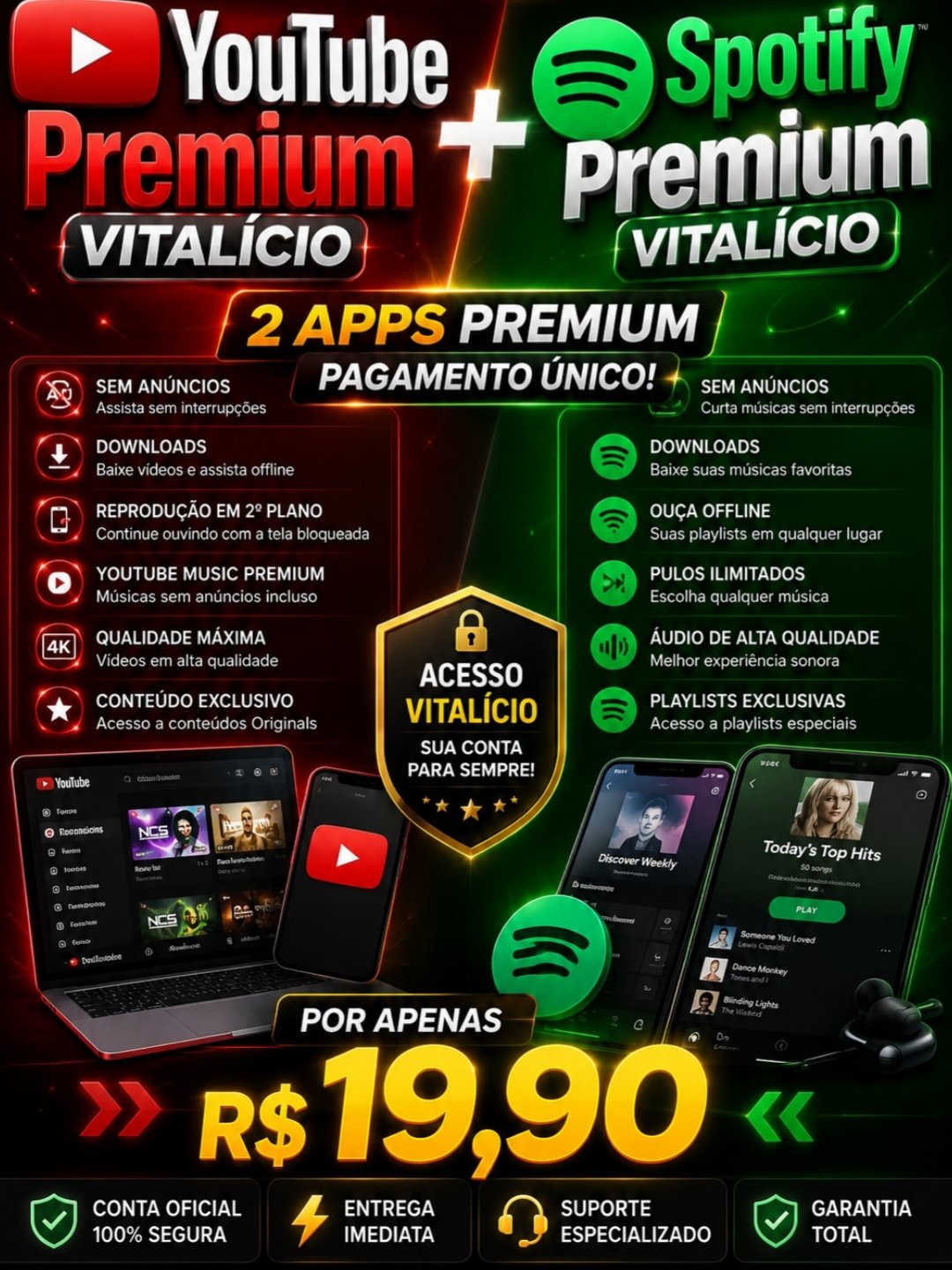 YouTube + Spotify Premium 💎